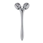 Beauty Face Care Anti Wrinkle Lifting 360 Degree Rotation Rolling Silver Thin Face Massager Beauty Equipment