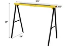 Portable Folding Sawhorse Heavy Duty Twin Pack 275 Lb Weight Capacity Each 2 Pack Yellow