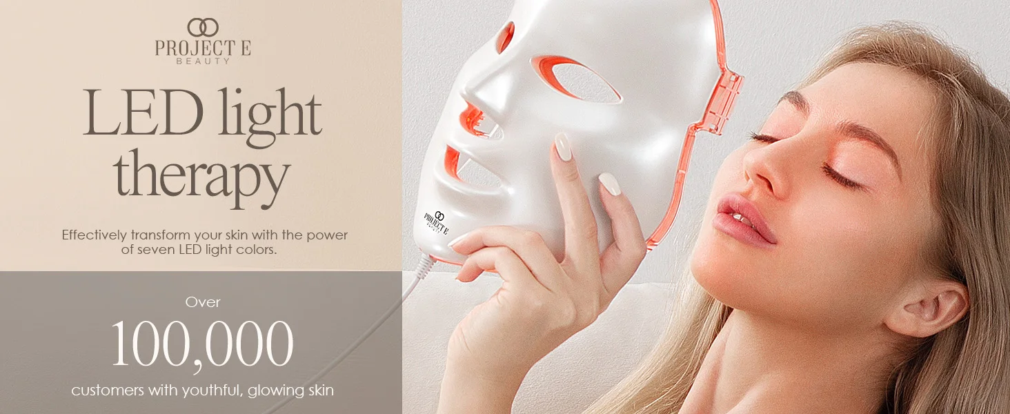 Newkey Led Face Mask Light Therapy 7 Led Light Therapy For Facial Skin