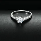 Cz Ring Custom Luxury Adjustable Zircon Diamond Women Engagement Cz 925 Sterling Silver Ring