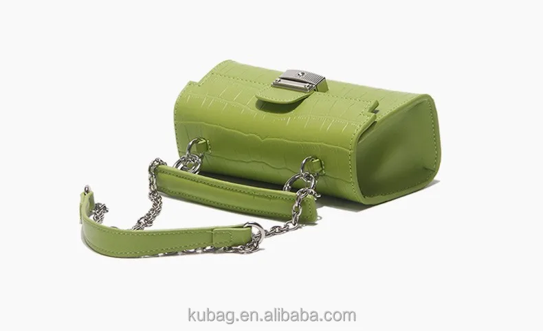 alligator embossed handbag