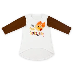 Customized Kids Clothing T-shirt Baby Toddlers Long Sleeve Tops Cotton/Milk Silk Tee Cute Tops for Girls