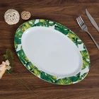 Oval Oval Customized Logo Ceramic Fish Pate On-glazed New Product Hot Sale Oval Plate