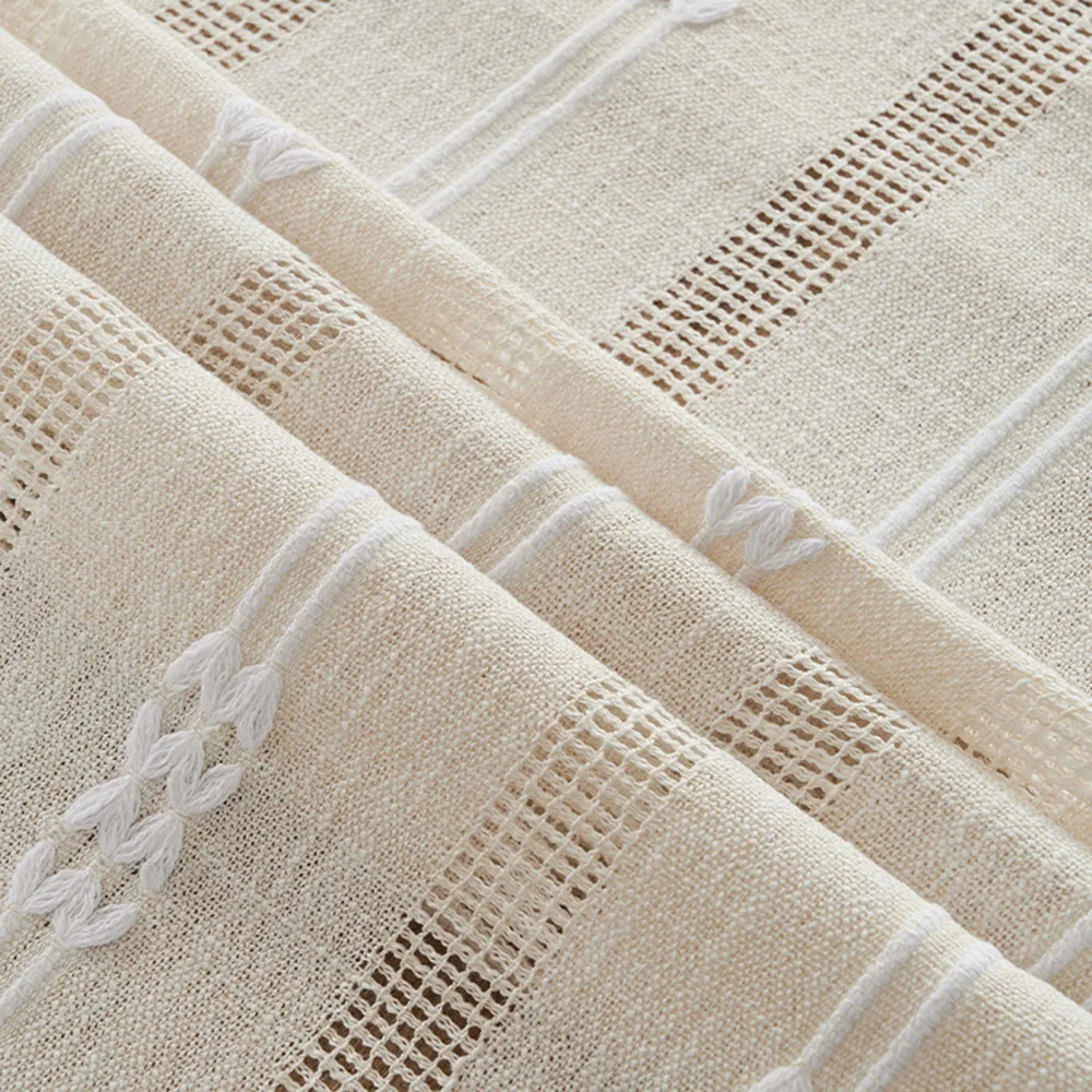 Pure Plain Color Light Luxury Anti-skidding Living Room Canteen Rectangle Household Polyester Fiber Tablecloth