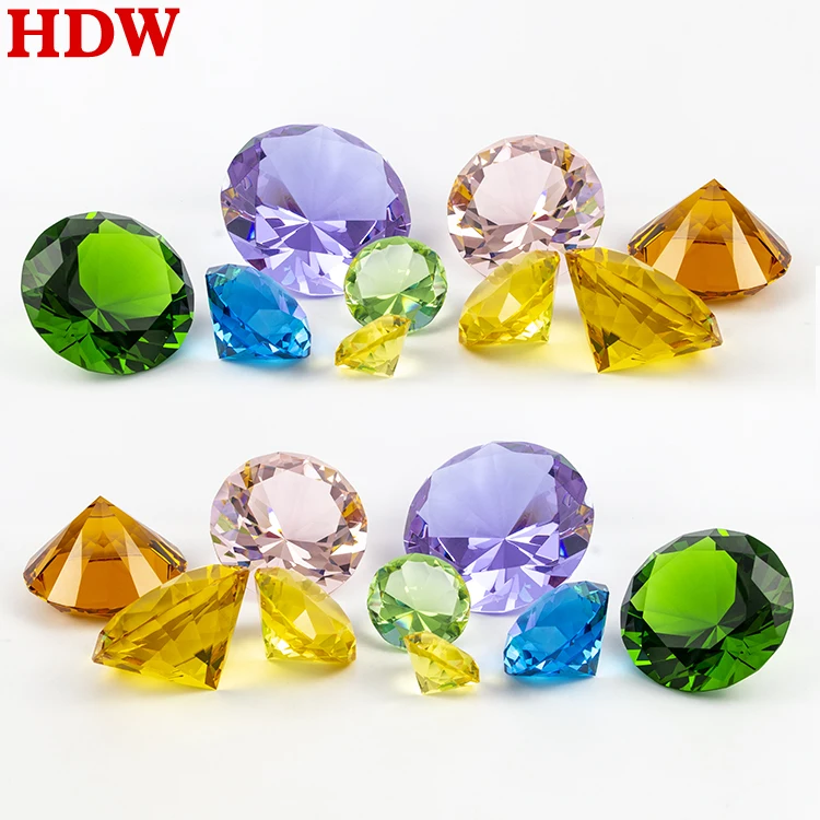 wholesale 80mm yellow crystal decoration decorative diamond