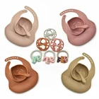 Baby 2021 Hot Sale BPA Free Silicone Food Grade Baby Tableware Set Baby Feeding Bib Spoon
