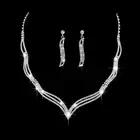 Bridal Wedding Necklace Luxury Bridal Jewelry Set Wedding Necklace Earring Set Women
