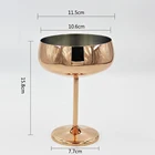 Goblets Bar Drinkware Stainless Steel Copper Plated Champagne Martini Margarita Cocktail Cup Wine Glass Goblets