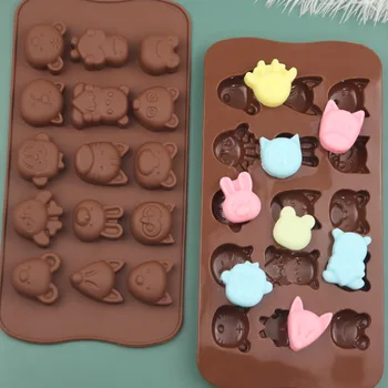 Custom Silicone Chocolate Molds 3D Straw Topper Fondant Candy And Muffin Set Baking Molds Trays Wholesale
