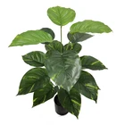 Bonsai YD29262-8-P Wholesale Indoor Ornament Tree 0.75m Potted Plant Artificial Alocasia Macrorrhizos Plastic Bonsai