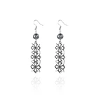 Silver Earrings SHUIIN Silver Tropic Flower Pearl Earrings