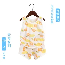 Nice price summer baby vest clothes good quality baby boys clothing sets newborn girls outfit suits