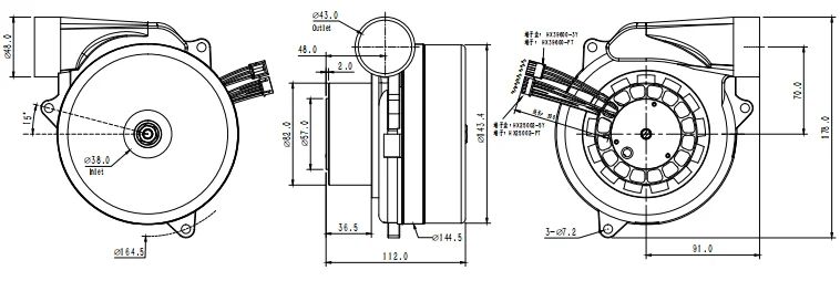 Brushless Fan, 130m3/h, 24VDC - detail 12