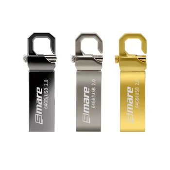 Smare C8 USB 2.0 Flash Drives 64GB Metal Memorias Pendrive 16GB 32GB Memory Sticks Pen Drive 128GB Custom Logo USB Stick