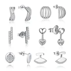 Earrings POLIVA Women Gold Plated 925 Sterling Silver Stud Earrings Set Ear Stud Jewelry