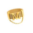 M Rings Ring M Hot Fashion Letter M Gold Jewelry Women Fashion Rings Hip Hop Statement Letter Ring
