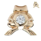 Gold Gold New Design 2021 14kt Solid Yellow Gold Ear Cartilage Piercing End With Diamond