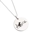 Necklace Customize Animal Necklace Cute Pet Dog Stainless Steel Necklace Love Heart Beat Lady Pendant Necklace