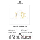 Huggie Gemnel New Design Brass Jewelry 14k Gold Tiny Baguette Crystals Huggie Earrings