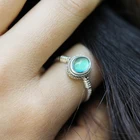 Sterling Ring Gemstone Ring Fashion Custom Jewelry Retro 925 Sterling Silver Mood Gemstone Ring
