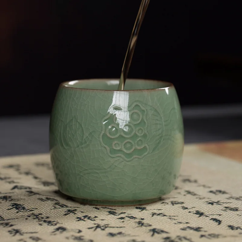 product best selling customized portable reusable ceramic drink tea cup kung fu tea set household small ceramic water cup992-7
