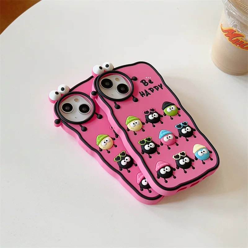 Be Happy Briquette Fairy Mobile Back Cover Silicone Cartoon Phone Case for Apple iPhone 15 14 13 12 pro max 11