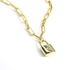 Large Large Sales Bracelet Large Sales Volume Wholesale Lock Shaped 18K Gold Plated Bracelet