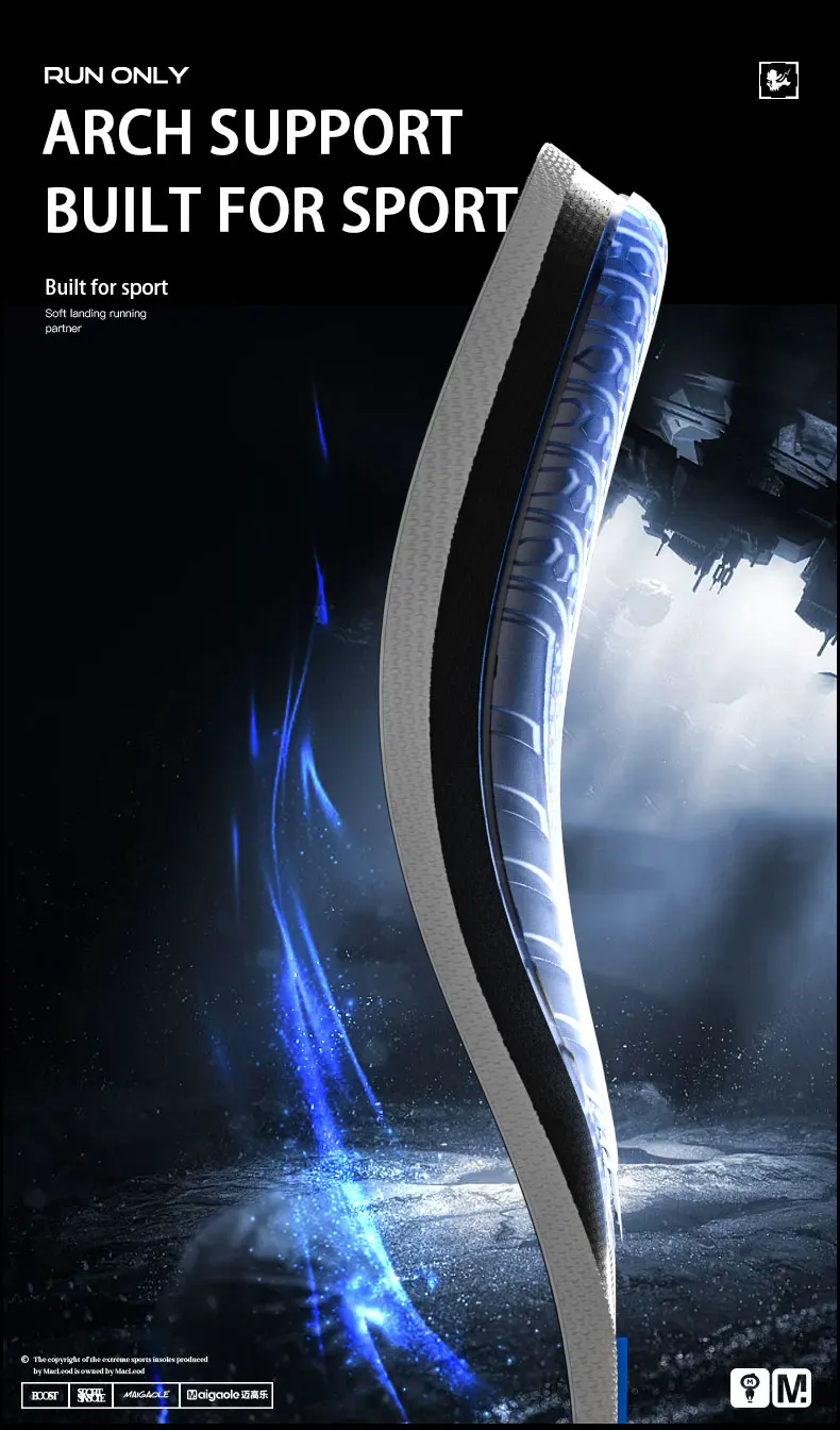 TPU Running Shoe Insoles with Full Wrap Shock Absorption TPU Running Shoe Insoles with Full Wrap Shock Absorption