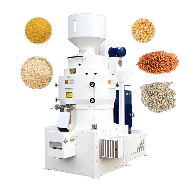 PINYANG Vertical Emery Roll Sheller Rice Pea Sorghum Corn Husker Machine Paddy Corn Peeling Machine