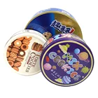 Chocolate Tin Round Metal Tin Box Customized Size Metal Round Chocolate Sweet Gift Packing Packaging Tin Box