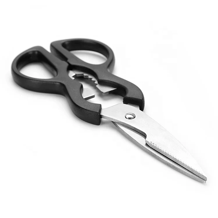 Heavy Duty Meat Fish Utility Scissors Multi Purpose Chicken Bone Poultry Cooking Kitchen Shears With Can Opener