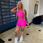 Set Summer Sexy Casual Girls 2 Piece Short Set Solid Color Jogging Suit For Women 2 Piece Short Set