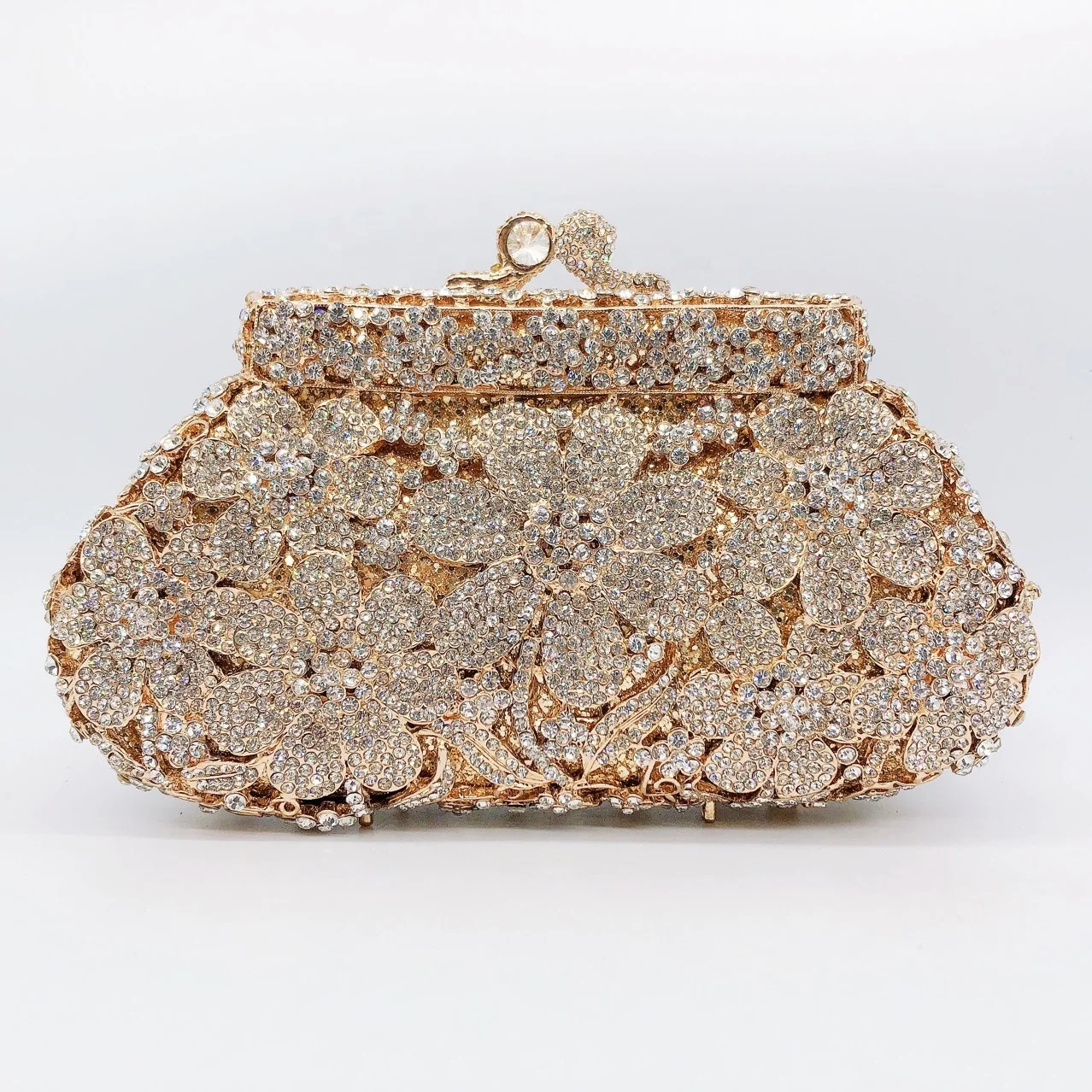 Amiqi MRY74 Beautiful Chain Diamond Rhinestone Evening Clutch Crystal Purse Bling Glitter Gold Bags For Evening Parties