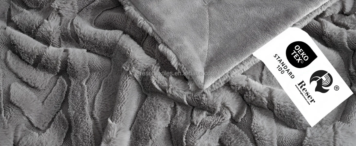 Ultra Soft Faux Rabbit Fur Winter Throw Blanket Cozy Fuzzy Plush Warm Eco-friendly Country Style Decor Gifts Luxury Thick Fluffy