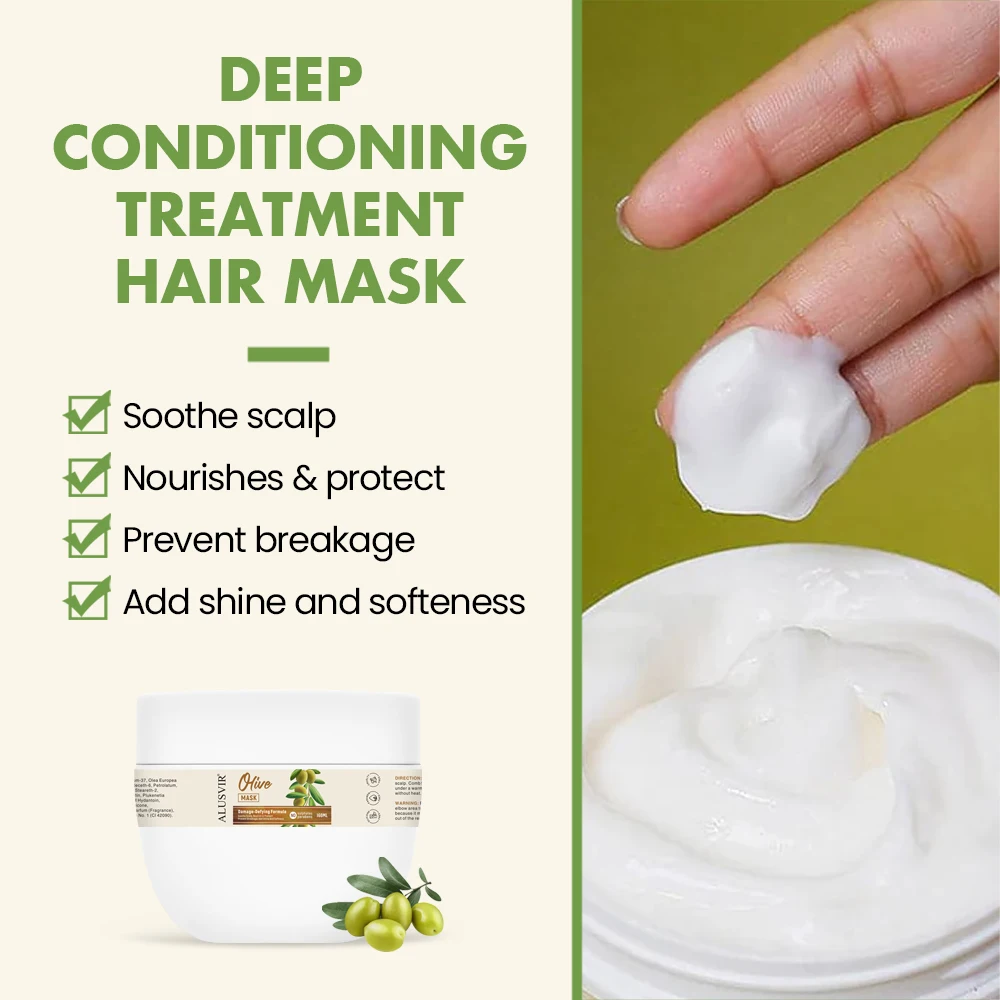 Private Label Best Professional Natural Olive Oil Repair Deep Hair Care Conditioning Mask Treatment Manufacturers