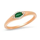 Jewelry Turkish Ring 18K Gold Plated Jewelry Wholesale Eye Charm Turkish Lucky Eye Ring