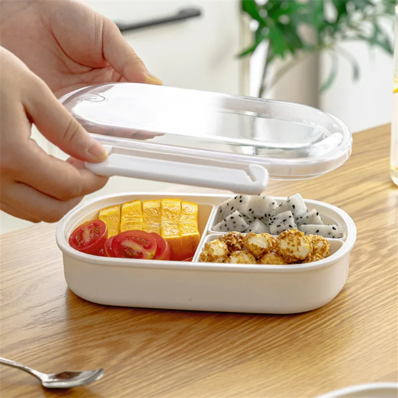 Eco Friendly Reusable Tiffin Box Microwavable Plastic Food Containers Leakproof  Bento Box For Kids