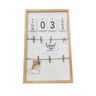 Calendar Home Decor Hot Selling Hanging White MDF Wall Printing Advent Calendar With Clips