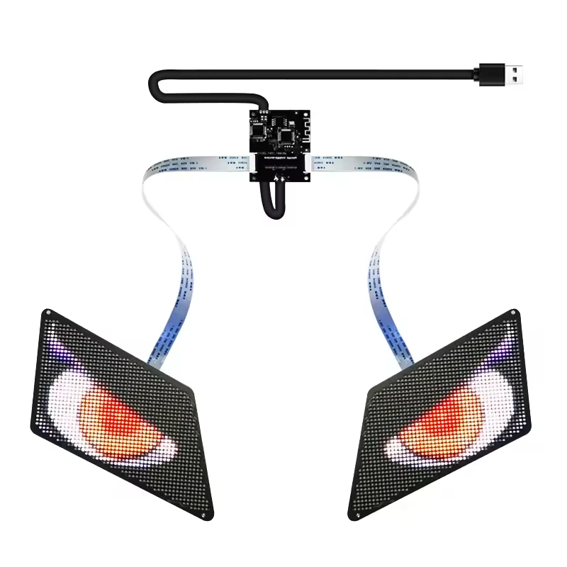 Newest Led Car Headlight  RGB LED Motorbike Riding Backpack Accessory  Hot Sale Eagle Eyes Led Car Screen