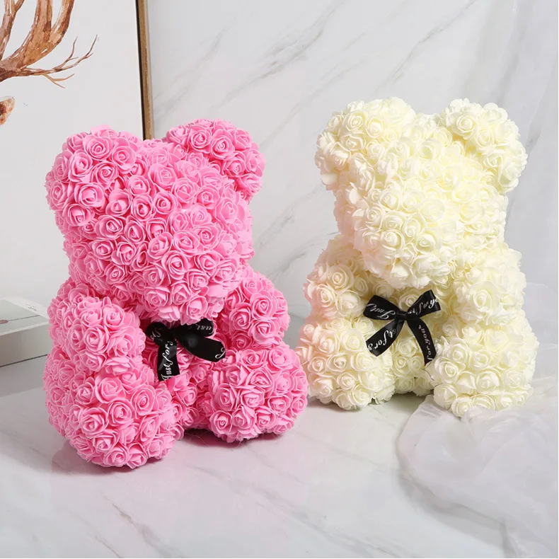 Gift Hot Sale 40cm Foam Rose Teddy Bear 