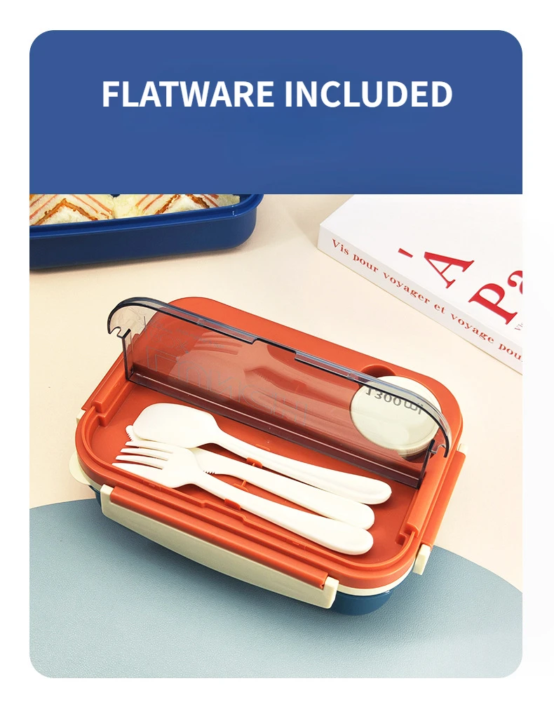 Kids Bpa Free Plastic Lunchbox Microwave Safe Leakproof Bento Lunch Box