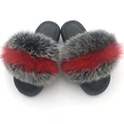 Women Shoes Woman Women Fur Slides Summer Shoes Home Woman Luxury Furry Raccoon Fur Slippers