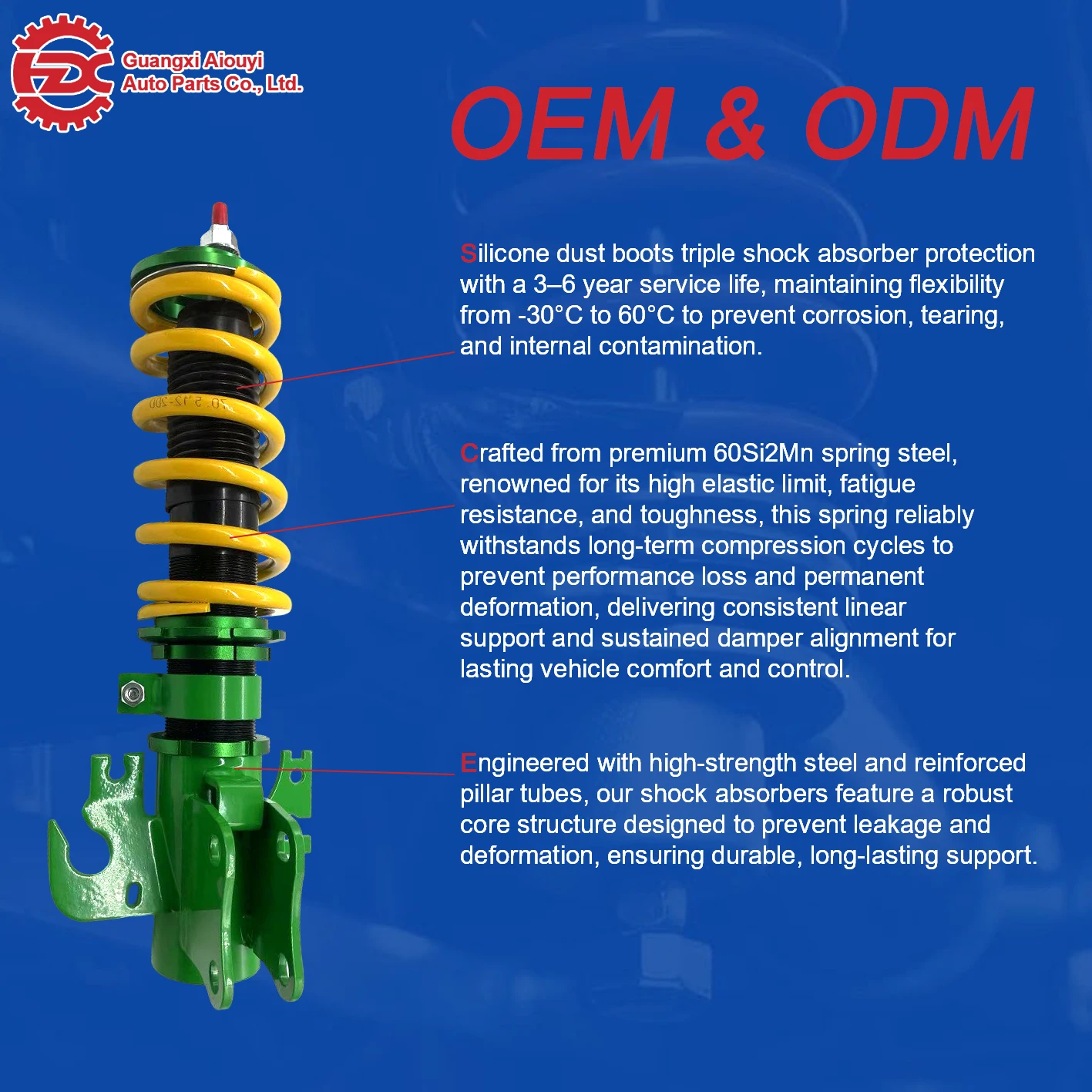 product height adjustable coilover shocks for japanese korean american european cars suspension lowering kit-9