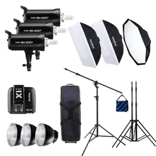Godox SK400 1200W Studio Flash Professional Photography Photo Studio Speedlite Lighting Lamp Strobe Light Kit Set