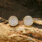 Jewelry Gold Cz Design Hiphop Jewelry Amazon Hot Selling Latest Gold Plated CZ Stud Earrings Design