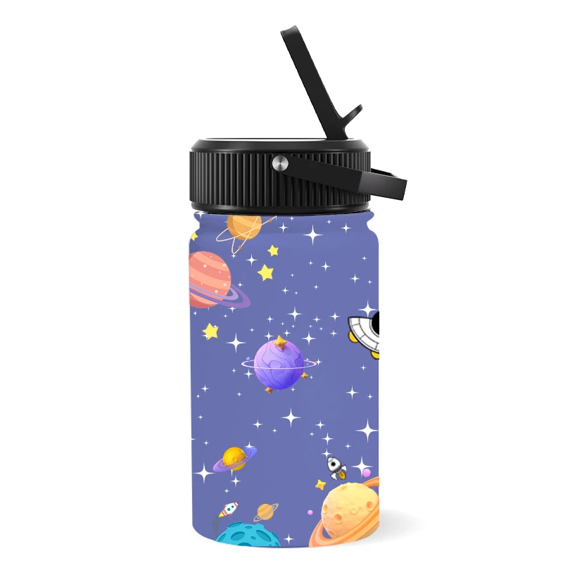 Different Capacity Double Wall Cute Kids Thermo Cup Stainless Steel Water Bottle