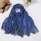 Scarf Top Selling Personalized Cashmere Silver Wire Dirty Dye Double Sided Custom Silk Scarf Long