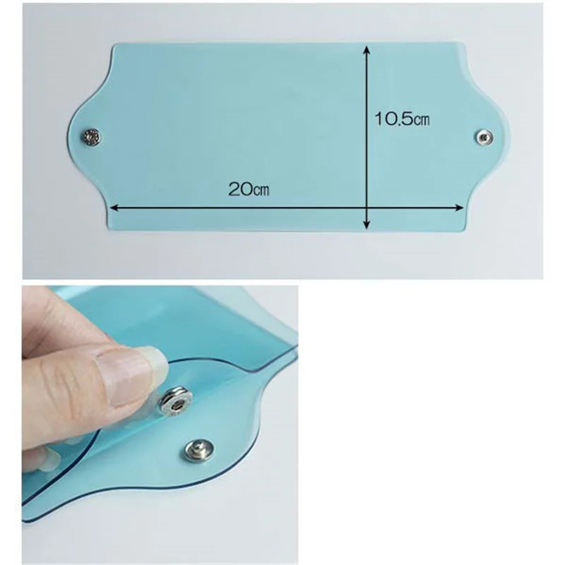 A2856  In Stock Adult Students Packing Clip Foldable Clear Temporary Folder Transparent PVC Storage Clips