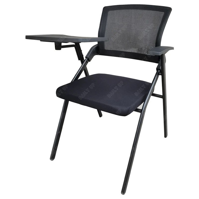 Foldable Writing Student Chair with Tablet Meeting Chair with Cushion & mesh backrest Training chair Factory new design 2023 p