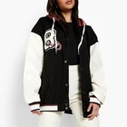 Ladies Jacket 2021 Hooded Oversized College Wholesale Oem Custom Ladies Bomber Varsity Jacket Women